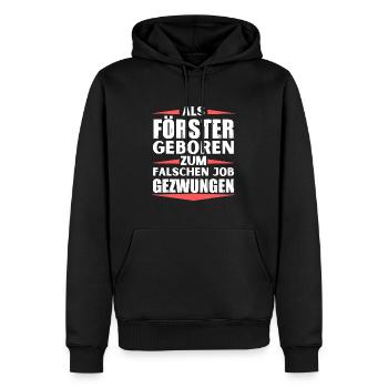 Förster im falschen Job gelandet - Männer Premium Bio Hoodie - Schwarz - Vorne - Nico (187cm)