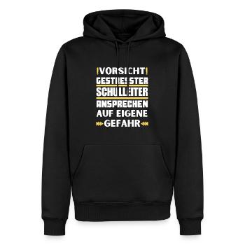 Ne parlez pas à un directeur stressé ! - Sweat à capuche Premium bio Homme - noir - Devant - Nico (187cm)