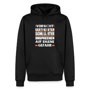 Ne parlez pas à un directeur stressé ! - Sweat à capuche Premium bio Homme - noir - Devant - Nico (187cm)