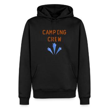 Camping Crew - Männer Premium Bio Hoodie - Schwarz - Vorne - Nico (187cm)
