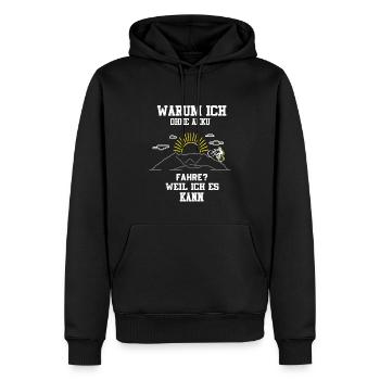 Lustiger Radfahrer Spruch Radsportler E-Bike - Männer Premium Bio Hoodie - Schwarz - Vorne - Nico (187cm)