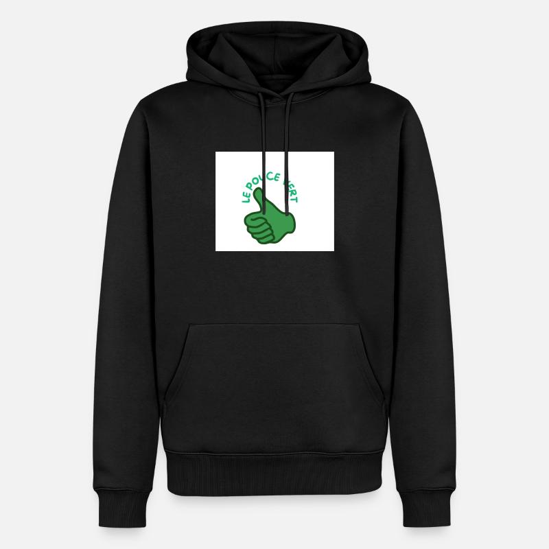 LE POUCE VERT 1 - Sweat à capuche Premium bio Homme - noir