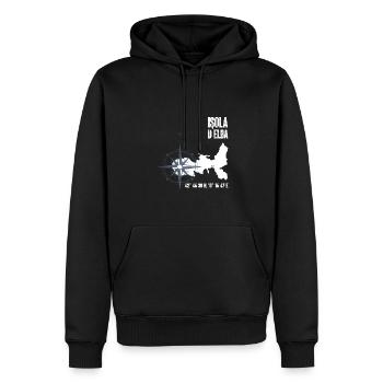 Elba Insel Koordinaten Karte Urlaub - Männer Premium Bio Hoodie - Schwarz - Vorne - Nico (187cm)