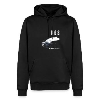 Kos Insel Koordinaten Karte Urlaub - Männer Premium Bio Hoodie - Schwarz - Vorne - Nico (187cm)