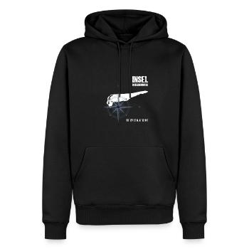 Schiermonnikoog Nordsee Insel Koordinaten Karte - Männer Premium Bio Hoodie - Schwarz - Vorne - Nico (187cm)