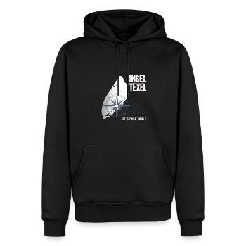 Texel Nordsee Insel Koordinaten Karte Urlaub - Männer Premium Bio Hoodie - Schwarz - Vorne - Nico (187cm)