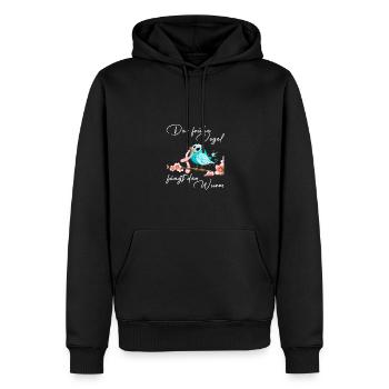 Der frühe Vogel fängt den Wurm - Männer Premium Bio Hoodie - Schwarz - Vorne - Nico (187cm)