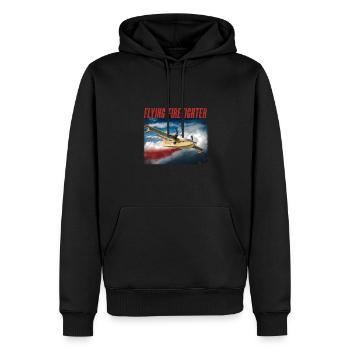 Brandbekämpfung Waldrand Löschflugzeug Vintage - Männer Premium Bio Hoodie - Schwarz - Vorne - Nico (187cm)