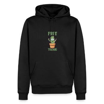 cartoon witzig cactus - Männer Premium Bio Hoodie - Schwarz - Vorne - Nico (187cm)
