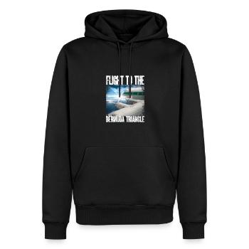 Vieux avion à hélices, Bermuda Triangle Adventure - Sweat à capuche Premium bio Homme - noir - Devant - Nico (187cm)