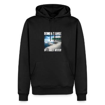 Bermuda Dreieck Propellerflugzeug Mystery Sky - Männer Premium Bio Hoodie - Schwarz - Vorne - Nico (187cm)