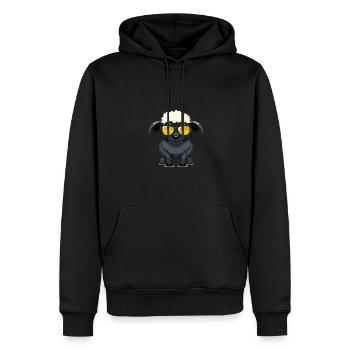 Schwarzes Schaaf Trend - Stylisch & Einzigartig - Männer Premium Bio Hoodie - Schwarz - Vorne - Nico (187cm)