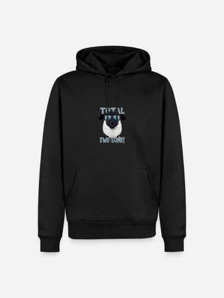 Comic-Schaf mit Spruch - Männer Premium Bio Hoodie - Schwarz