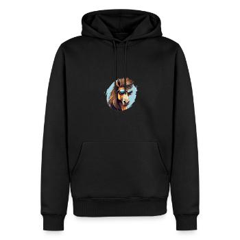 Pferd Sonnenbrille Vintage - Männer Premium Bio Hoodie - Schwarz - Vorne - Nico (187cm)