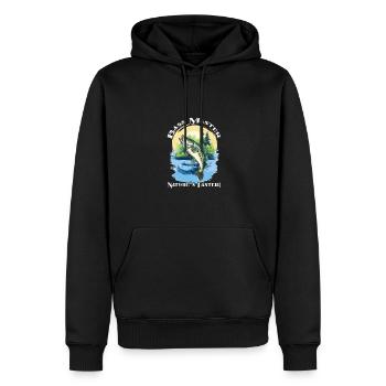 pêche à la perche pêche au poisson - Sweat à capuche Premium bio Homme - noir - Devant - Nico (187cm)