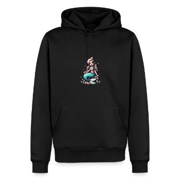 Meerjungfrau - Zauber der Tiefsee - Männer Premium Bio Hoodie - Schwarz - Vorne - Nico (187cm)