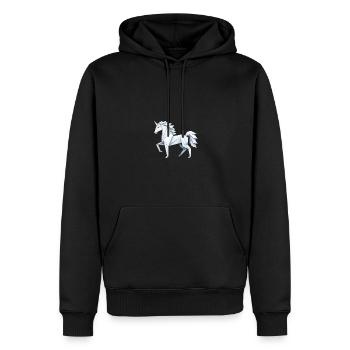 Style polygonal Licorne moderne - Sweat à capuche Premium bio Homme - noir - Devant - Nico (187cm)