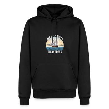 Segelschiff auf dem Meer - Männer Premium Bio Hoodie - Schwarz - Vorne - Nico (187cm)