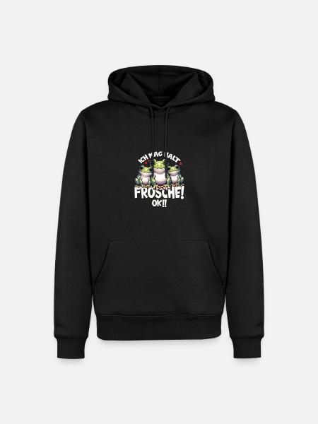Three Funny Comic Frogs - Men’s Premium Organic Hoodie - black