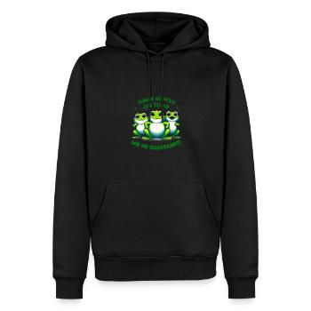 Little Comic Toads Gang - Men’s Premium Organic Hoodie - black - Front - Nico (187cm)