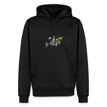 Underwater photographer with underwater camera - Men’s Premium Organic Hoodie - black - Front - Nico (187cm)