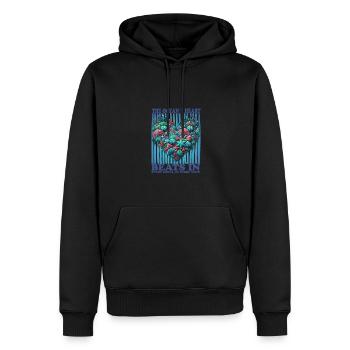 Heart-shaped corals - Men’s Premium Organic Hoodie - black - Front - Nico (187cm)