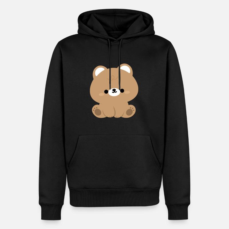 Ours mignon - Sweat à capuche Premium bio Homme - noir