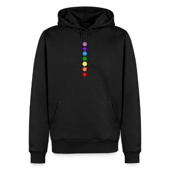 chakra Chakra - Sweat à capuche Premium bio Homme - noir - Devant - Nico (187cm)
