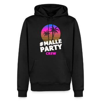 malle party crew bunt - Männer Premium Bio Hoodie - Schwarz - Vorne - Nico (187cm)
