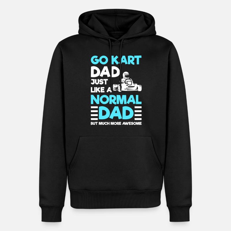 Course de karting - Sweat à capuche Premium bio Homme - noir