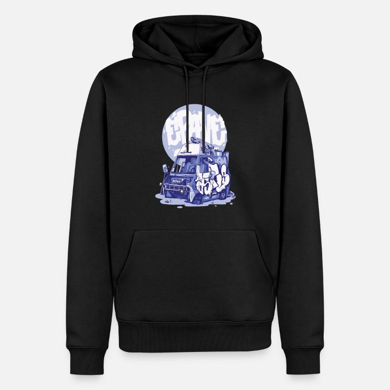 epave01 - Sweat à capuche Premium bio Homme - noir
