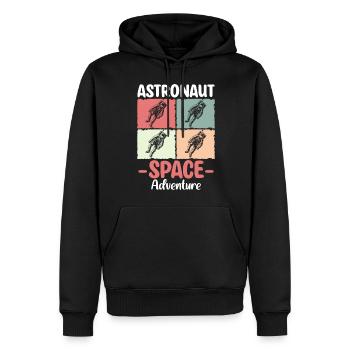 Space Shuttle Raumanzug Stern Rakete - Männer Premium Bio Hoodie - Schwarz - Vorne - Nico (187cm)