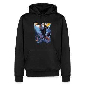 DRAGON FANTASY STYLE - Men’s Premium Organic Hoodie - black - Front - Nico (187cm)