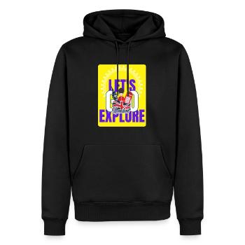 Auf geht's zur Erkundung Londons - Für London-Liebhaber - Männer Premium Bio Hoodie - Schwarz - Vorne - Nico (187cm)