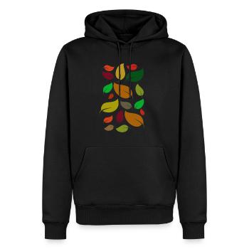 Herbst - Männer Premium Bio Hoodie - Schwarz - Vorne - Nico (187cm)