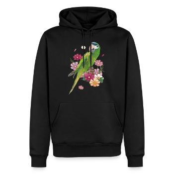 Le noble ara - Sweat à capuche Premium bio Homme - noir - Devant - Nico (187cm)