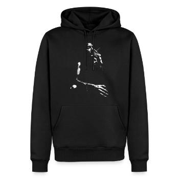 Klassisches T-Shirt für Frauen - Männer Premium Bio Hoodie - Schwarz - Vorne - Nico (187cm)