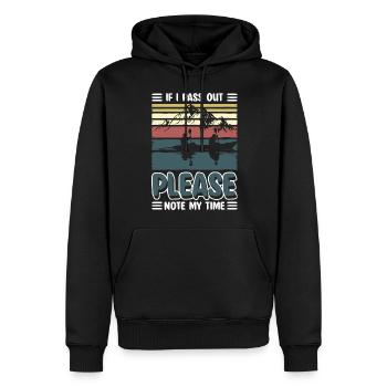 Barre de gouvernail de bateau - Sweat à capuche Premium bio Homme - noir - Devant - Nico (187cm)