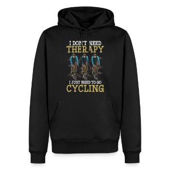 Radsport Radfahren Radrennen - Männer Premium Bio Hoodie - Schwarz - Vorne - Nico (187cm)