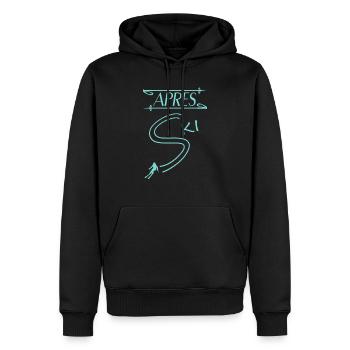 Skiing Apres Ski - Männer Premium Bio Hoodie - Schwarz - Vorne - Nico (187cm)
