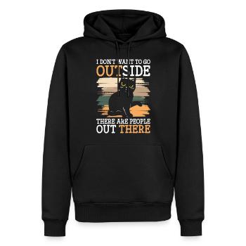 Hass Hassmensch Gemein - Männer Premium Bio Hoodie - Schwarz - Vorne - Nico (187cm)