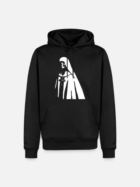 Fantasy Post Punk Keltische Tribal Art Batcave Meisje - Mannen Premium Bio hoodie - zwart