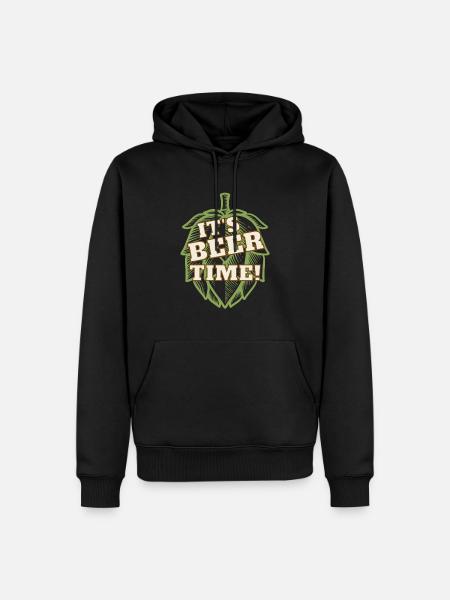 Beer Time - Men’s Premium Organic Hoodie - black