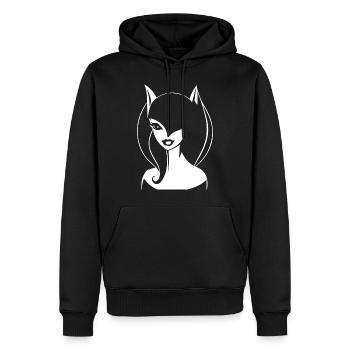 Batcave Girl Dark Fairytale Goth Occult Women Got - Sweat à capuche Premium bio Homme - noir - Devant - Nico (187cm)