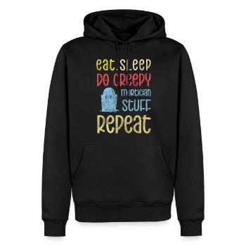 Cimetière des fossoyeurs Cercueil en deuil - Sweat à capuche Premium bio Homme - noir - Devant - Nico (187cm)
