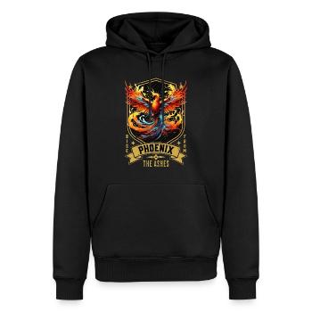 Phoenix Phoenix Fire Flames Bird Mythology - Men’s Premium Organic Hoodie - black - Front - Nico (187cm)