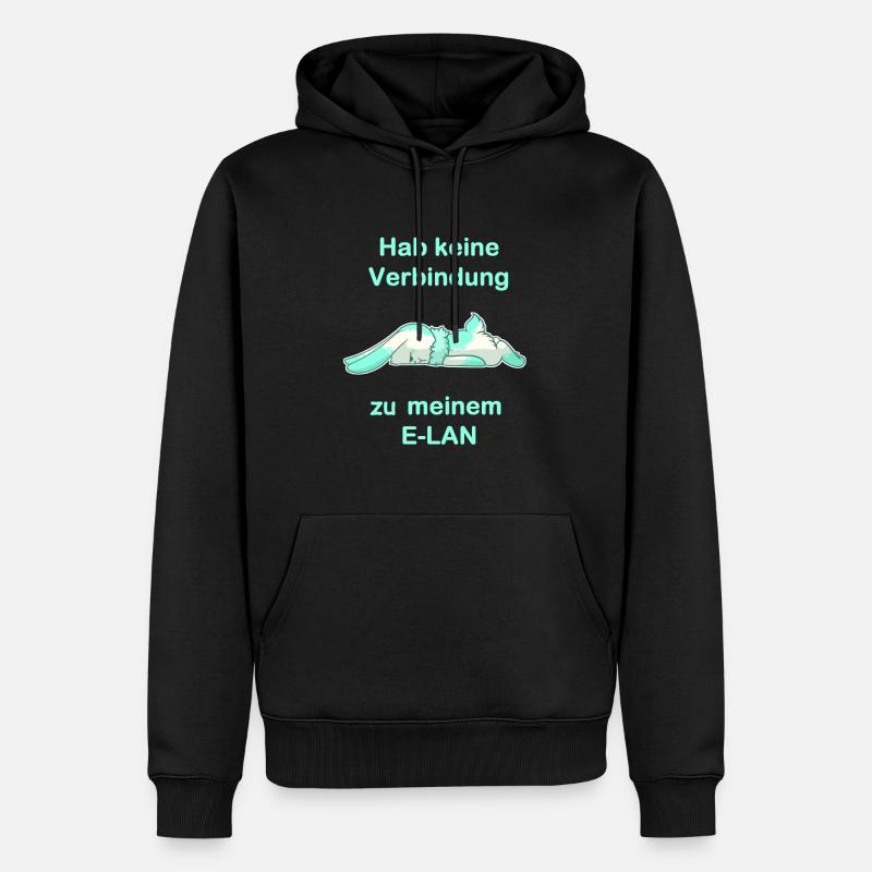 I don't have a connection to my e-LAN - Men’s Premium Organic Hoodie - black