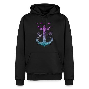 Anker Skipper Kapitän Segeln - Männer Premium Bio Hoodie - Schwarz - Vorne - Nico (187cm)