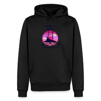 Ulivarella Beach Palmi Kalabrien - Männer Premium Bio Hoodie - Schwarz - Vorne - Nico (187cm)