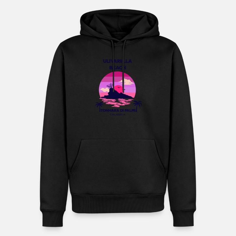 Plage d’Ulivarella Palmi Calabre - Sweat à capuche Premium bio Homme - undefined